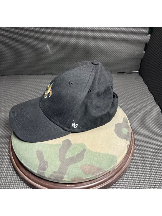 New Orleans Saints Kids Adjustable Cap Black NFL 47 Brand Embroidered Logo Cotto - Picture 2 of 5